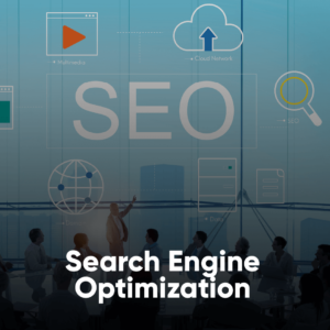 photo of a banner with the acronym SEO written and also the meaning of the acronym which is Search Engine Optimization, one of the most vital parts of digital marketing, so it is offered in many agencies, just like ours Search Engine Optimization Part- Time and full-time packages